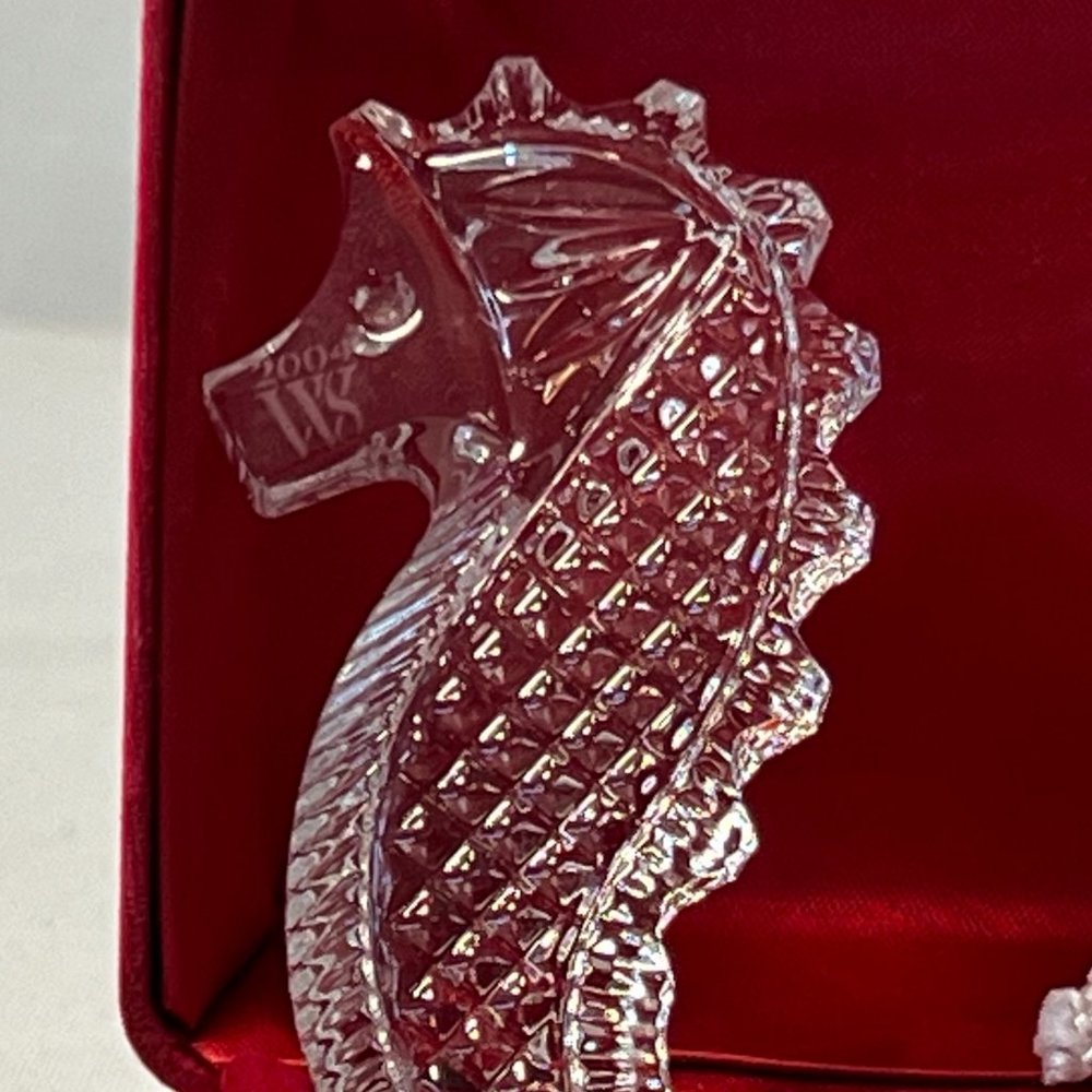 Waterford Crystal Seahorse Hand Cooler Paperweight